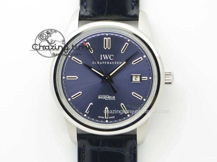 MIROTIME 0202 Tailored Da Vinci IW356601 SS MKF 1:1 Best Edition Black Dial On Black Leather Strap A 7231